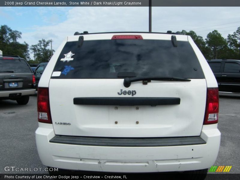 Stone White / Dark Khaki/Light Graystone 2008 Jeep Grand Cherokee Laredo