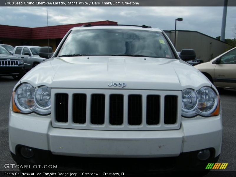 Stone White / Dark Khaki/Light Graystone 2008 Jeep Grand Cherokee Laredo