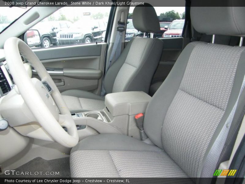 Stone White / Dark Khaki/Light Graystone 2008 Jeep Grand Cherokee Laredo