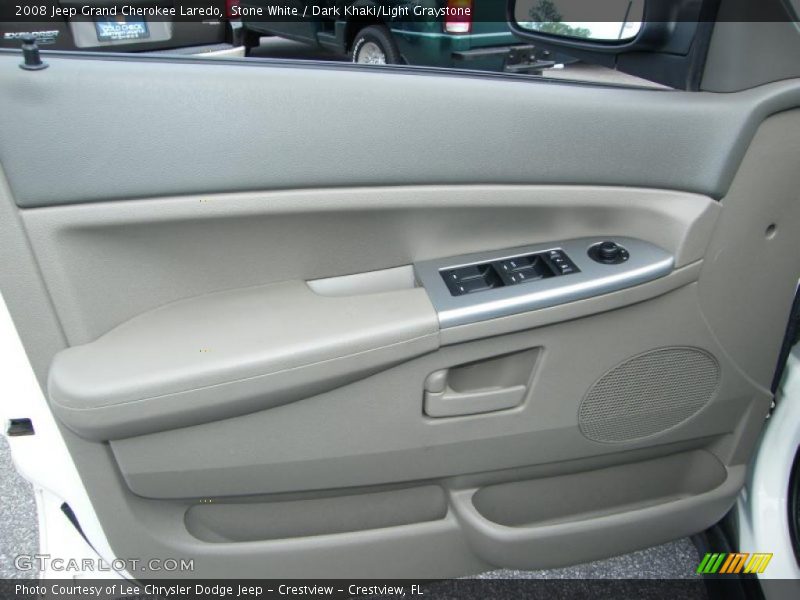 Stone White / Dark Khaki/Light Graystone 2008 Jeep Grand Cherokee Laredo