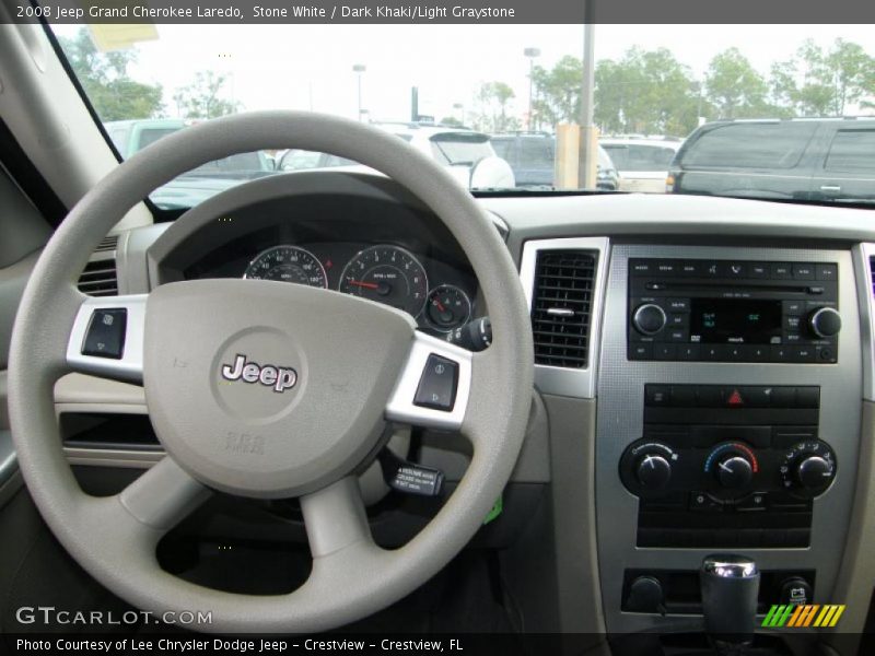 Stone White / Dark Khaki/Light Graystone 2008 Jeep Grand Cherokee Laredo