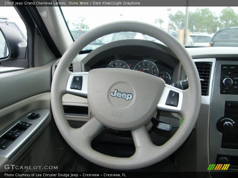 Stone White / Dark Khaki/Light Graystone 2008 Jeep Grand Cherokee Laredo