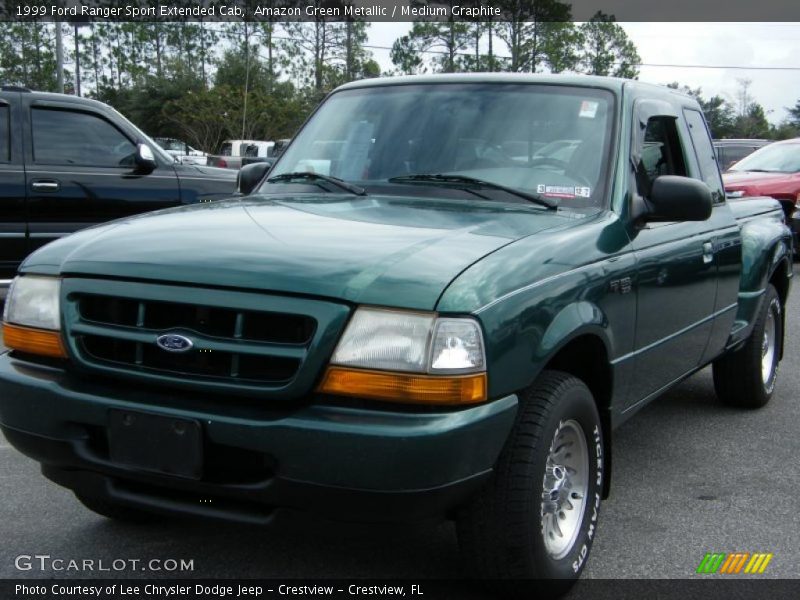 Amazon Green Metallic / Medium Graphite 1999 Ford Ranger Sport Extended Cab