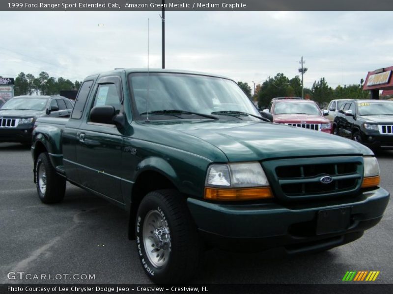 Amazon Green Metallic / Medium Graphite 1999 Ford Ranger Sport Extended Cab