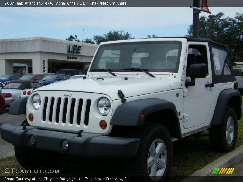 Stone White / Dark Khaki/Medium Khaki 2007 Jeep Wrangler X 4x4