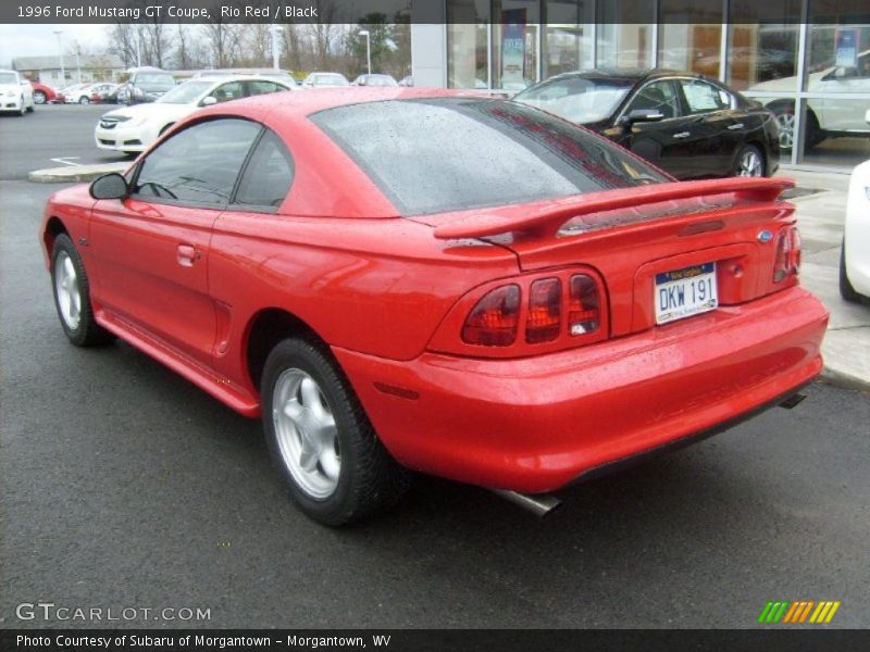 Rio Red / Black 1996 Ford Mustang GT Coupe