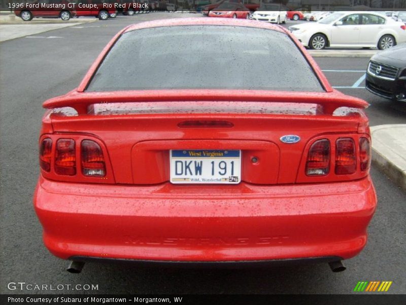 Rio Red / Black 1996 Ford Mustang GT Coupe