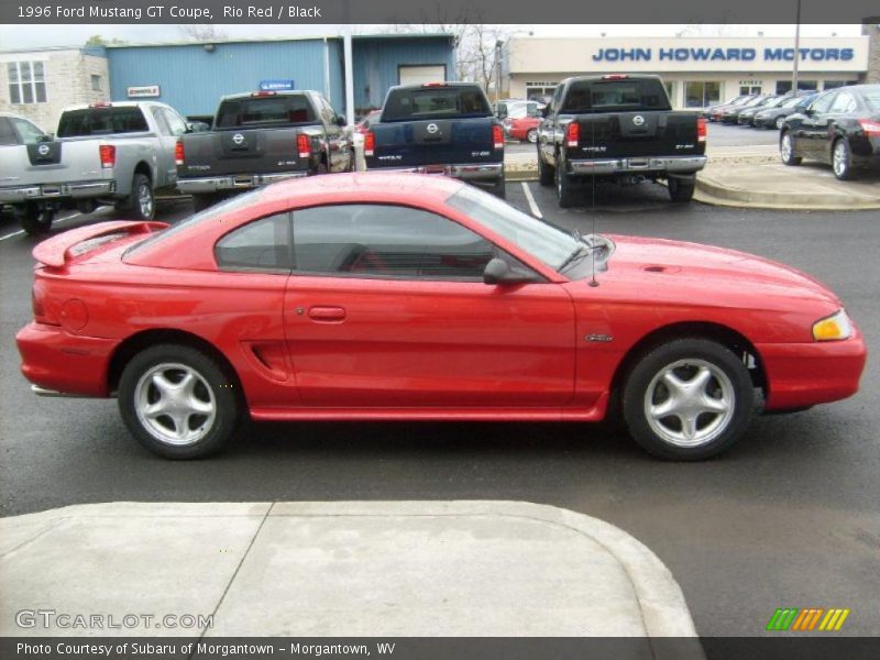 Rio Red / Black 1996 Ford Mustang GT Coupe