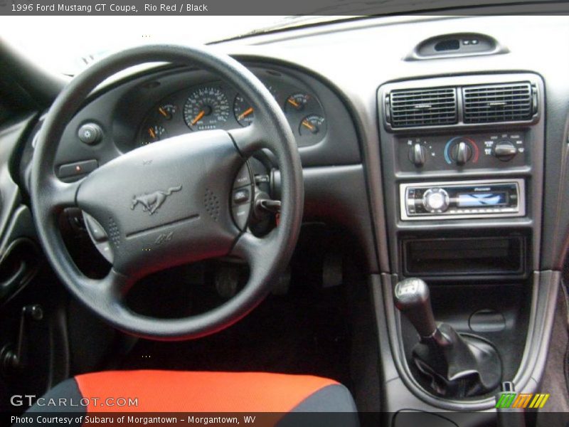 Rio Red / Black 1996 Ford Mustang GT Coupe