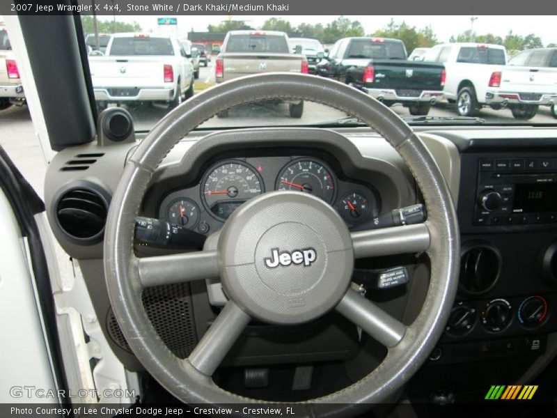 Stone White / Dark Khaki/Medium Khaki 2007 Jeep Wrangler X 4x4