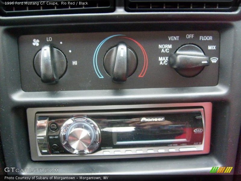 Rio Red / Black 1996 Ford Mustang GT Coupe