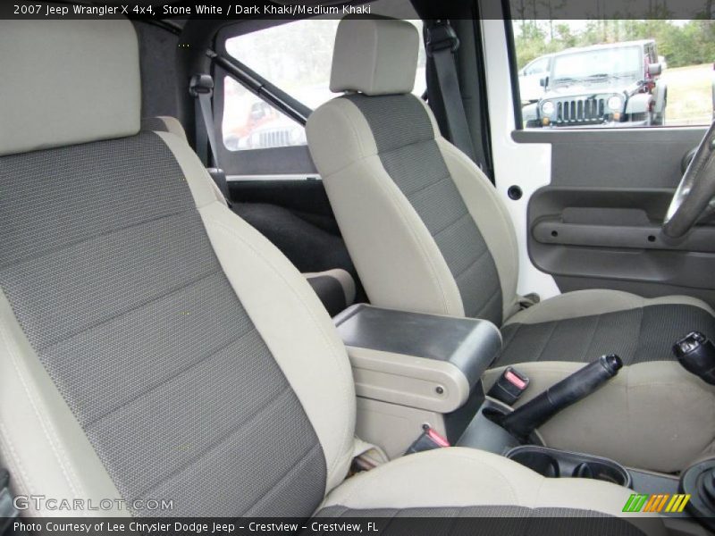 Stone White / Dark Khaki/Medium Khaki 2007 Jeep Wrangler X 4x4