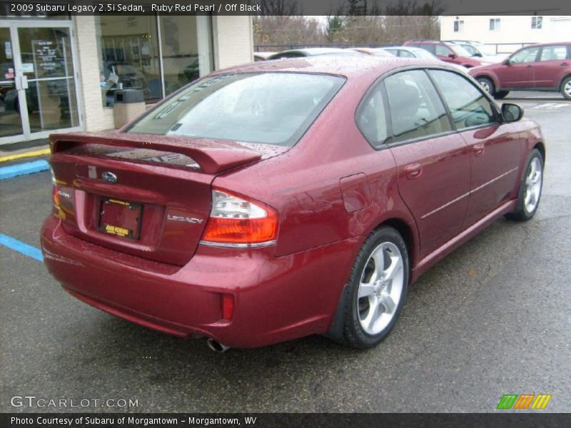 Ruby Red Pearl / Off Black 2009 Subaru Legacy 2.5i Sedan