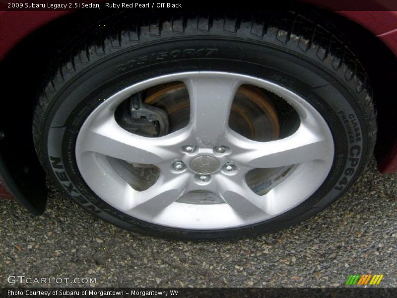 Ruby Red Pearl / Off Black 2009 Subaru Legacy 2.5i Sedan