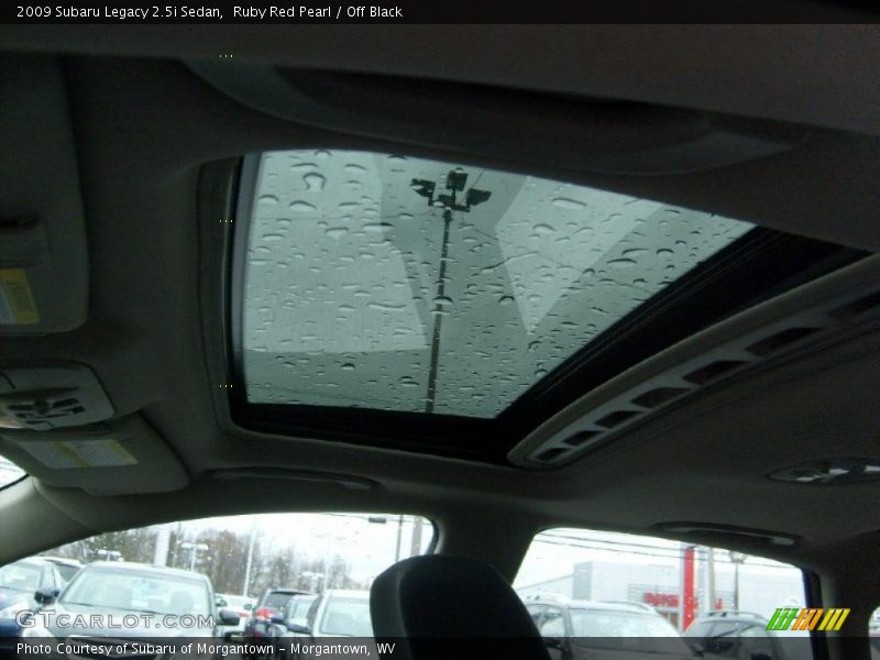 Ruby Red Pearl / Off Black 2009 Subaru Legacy 2.5i Sedan