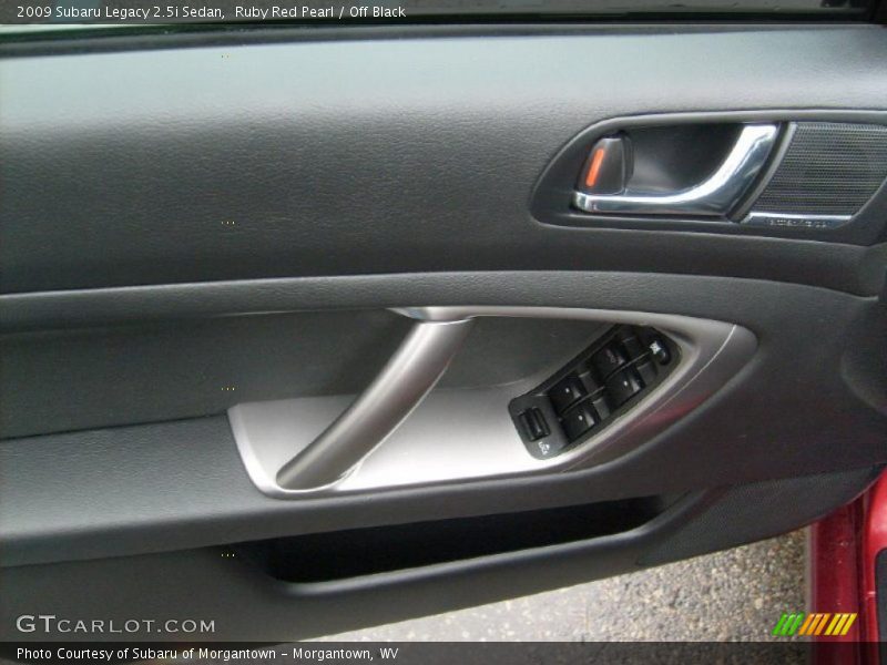 Ruby Red Pearl / Off Black 2009 Subaru Legacy 2.5i Sedan