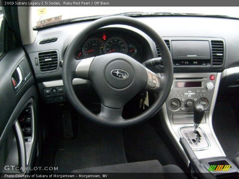 Ruby Red Pearl / Off Black 2009 Subaru Legacy 2.5i Sedan
