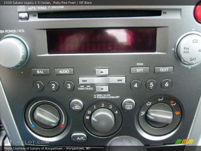 Ruby Red Pearl / Off Black 2009 Subaru Legacy 2.5i Sedan