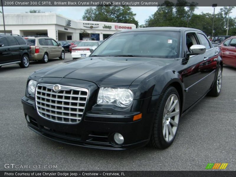 Brilliant Black Crystal Pearl / Dark Slate Gray/Light Graystone 2006 Chrysler 300 C SRT8