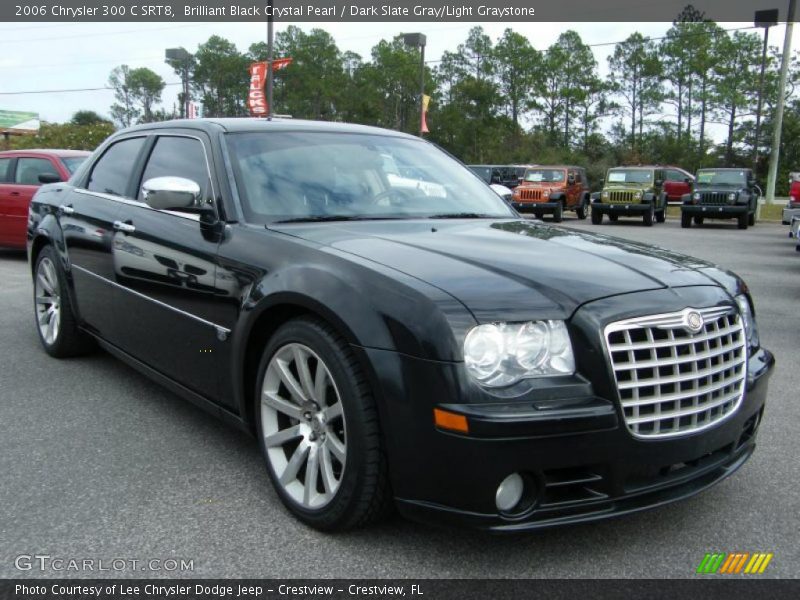 Brilliant Black Crystal Pearl / Dark Slate Gray/Light Graystone 2006 Chrysler 300 C SRT8