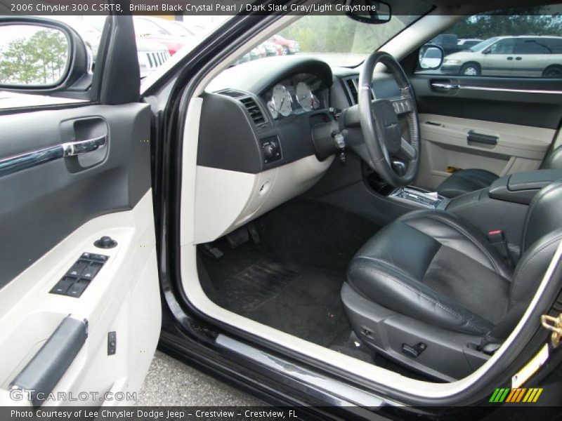 Brilliant Black Crystal Pearl / Dark Slate Gray/Light Graystone 2006 Chrysler 300 C SRT8