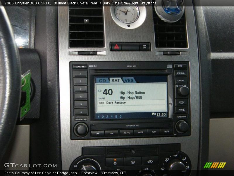 Brilliant Black Crystal Pearl / Dark Slate Gray/Light Graystone 2006 Chrysler 300 C SRT8