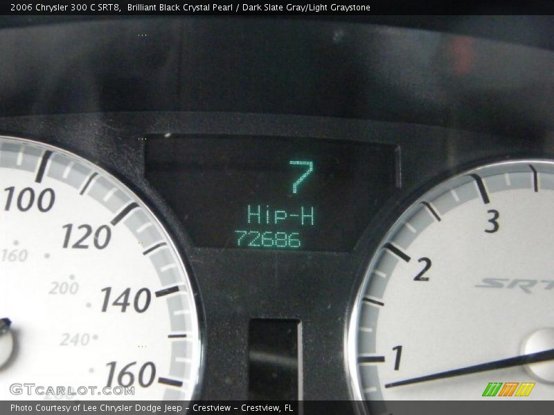 Brilliant Black Crystal Pearl / Dark Slate Gray/Light Graystone 2006 Chrysler 300 C SRT8