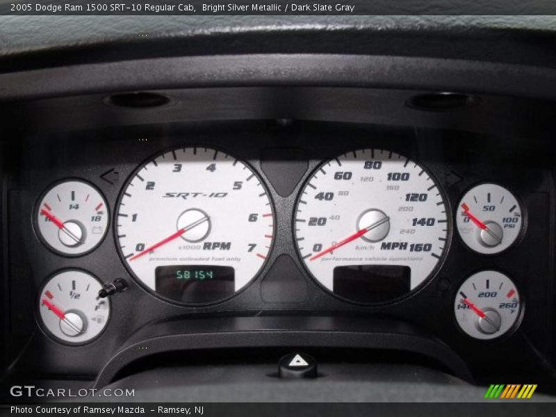  2005 Ram 1500 SRT-10 Regular Cab SRT-10 Regular Cab Gauges