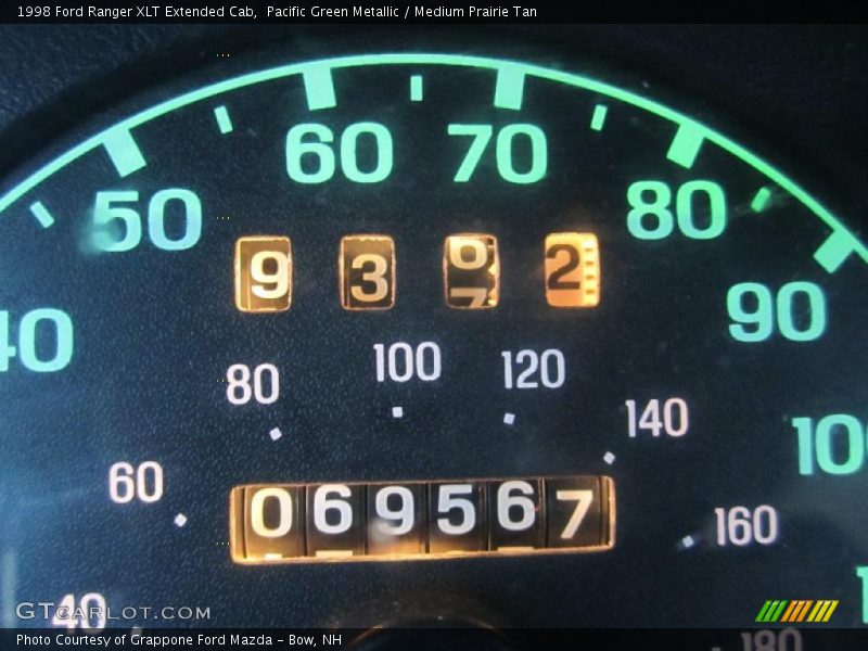 Pacific Green Metallic / Medium Prairie Tan 1998 Ford Ranger XLT Extended Cab