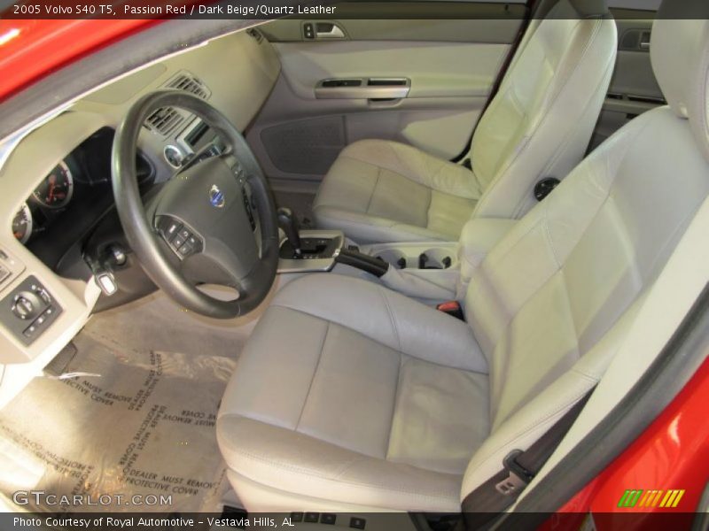 Passion Red / Dark Beige/Quartz Leather 2005 Volvo S40 T5