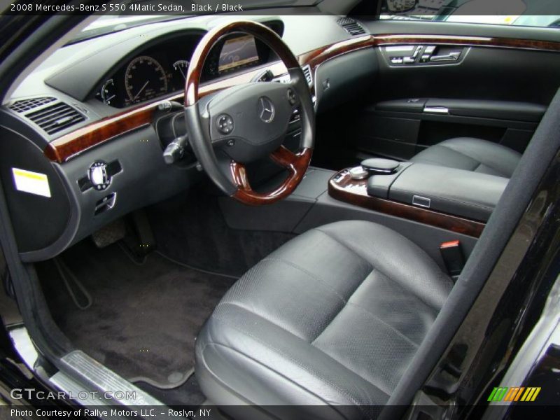 Black / Black 2008 Mercedes-Benz S 550 4Matic Sedan