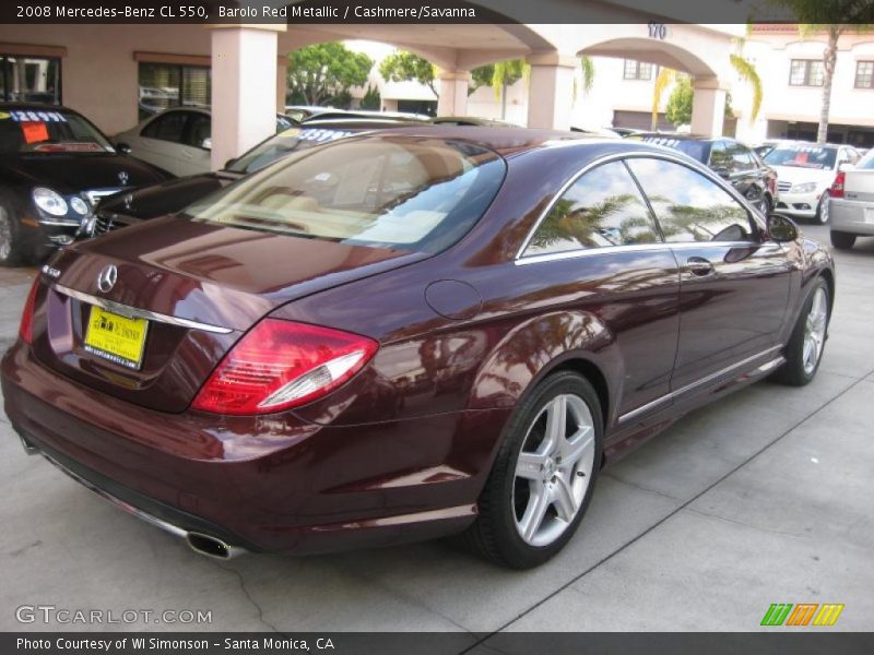 Barolo Red Metallic / Cashmere/Savanna 2008 Mercedes-Benz CL 550