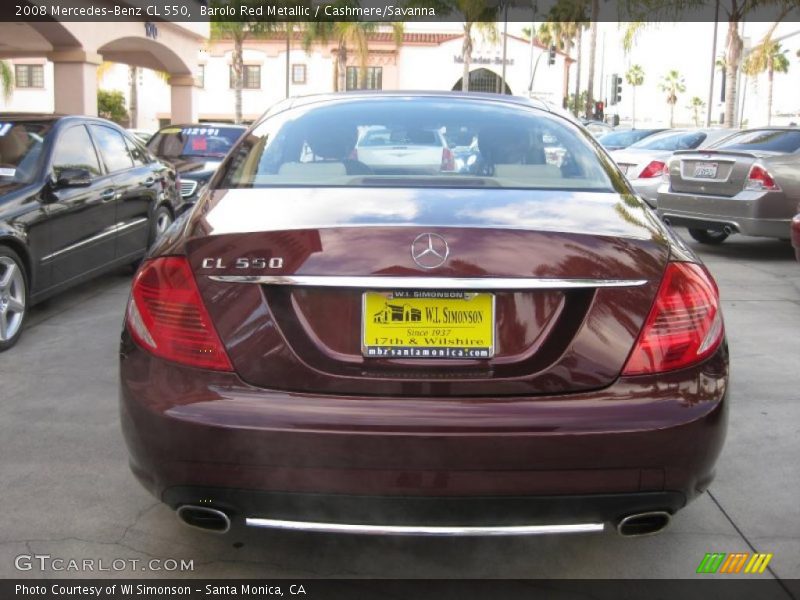 Barolo Red Metallic / Cashmere/Savanna 2008 Mercedes-Benz CL 550