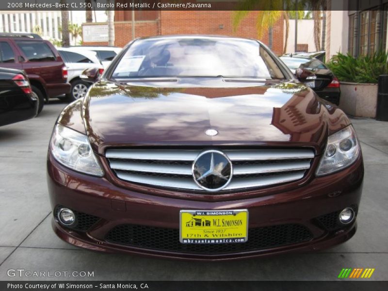 Barolo Red Metallic / Cashmere/Savanna 2008 Mercedes-Benz CL 550