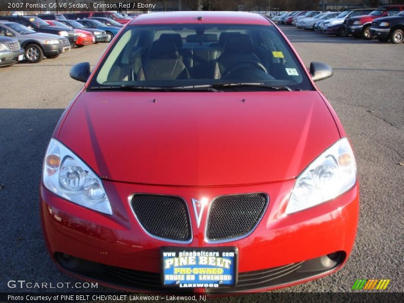 Crimson Red / Ebony 2007 Pontiac G6 V6 Sedan