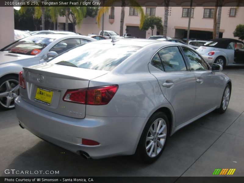 Tungsten Silver Pearl / Light Gray 2010 Lexus IS 250