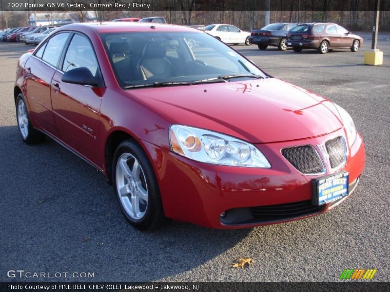 Crimson Red / Ebony 2007 Pontiac G6 V6 Sedan