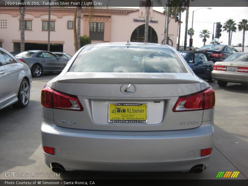 Tungsten Silver Pearl / Light Gray 2010 Lexus IS 250