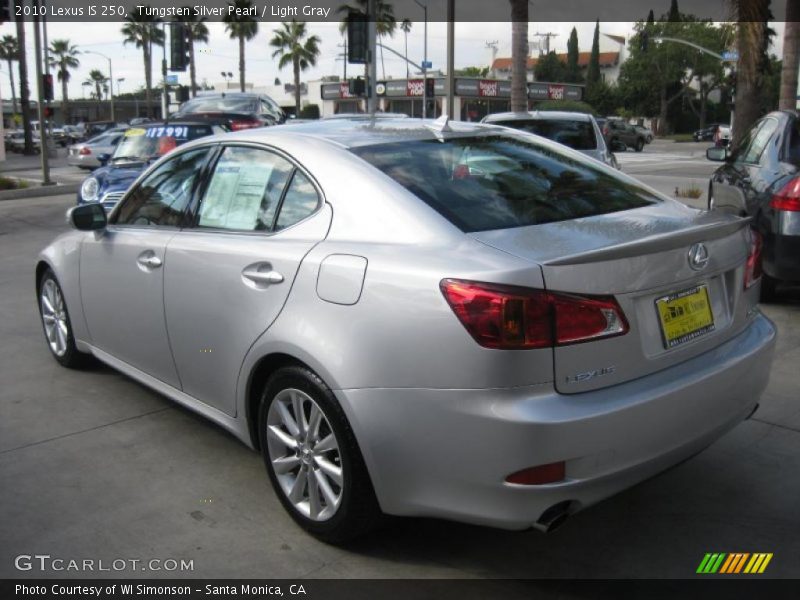 Tungsten Silver Pearl / Light Gray 2010 Lexus IS 250
