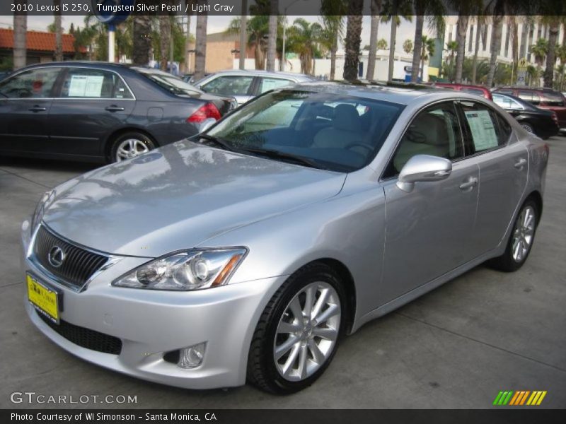 Tungsten Silver Pearl / Light Gray 2010 Lexus IS 250