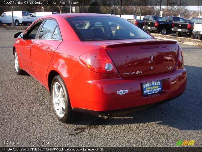 Crimson Red / Ebony 2007 Pontiac G6 V6 Sedan