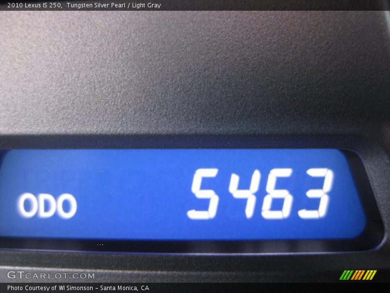 Tungsten Silver Pearl / Light Gray 2010 Lexus IS 250