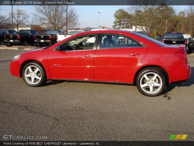 Crimson Red / Ebony 2007 Pontiac G6 V6 Sedan