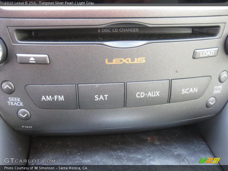 Tungsten Silver Pearl / Light Gray 2010 Lexus IS 250