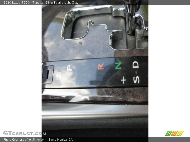 Tungsten Silver Pearl / Light Gray 2010 Lexus IS 250