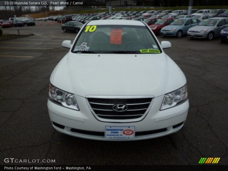Pearl White / Camel 2010 Hyundai Sonata GLS