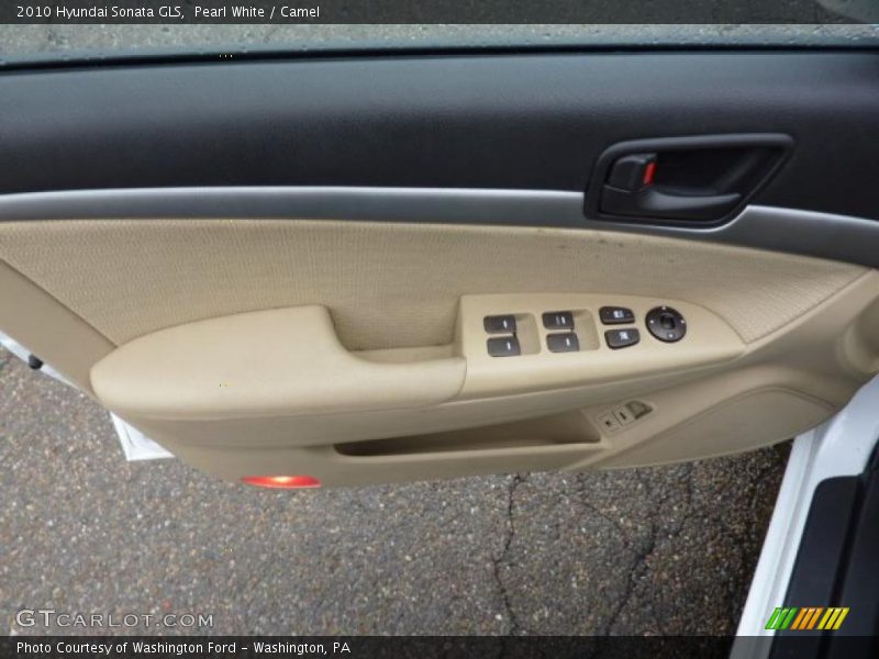 Pearl White / Camel 2010 Hyundai Sonata GLS