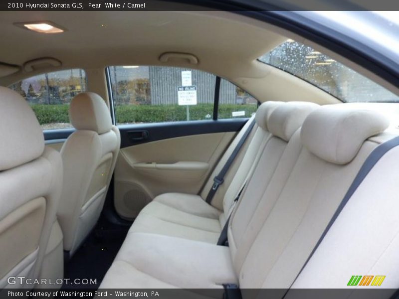 Pearl White / Camel 2010 Hyundai Sonata GLS