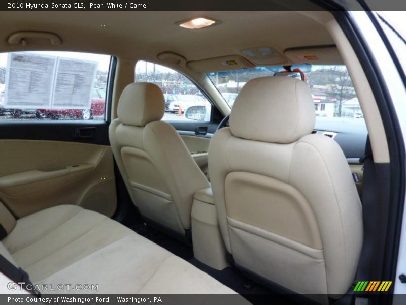 Pearl White / Camel 2010 Hyundai Sonata GLS