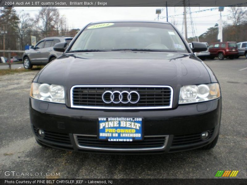 Brilliant Black / Beige 2004 Audi A4 1.8T quattro Sedan